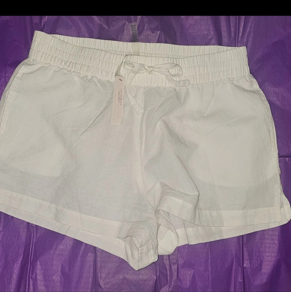 Victorias Secret SWIM Lenin NWT VICTORIA'S SECRET SWIM Linen Tie-Waist Shorts M